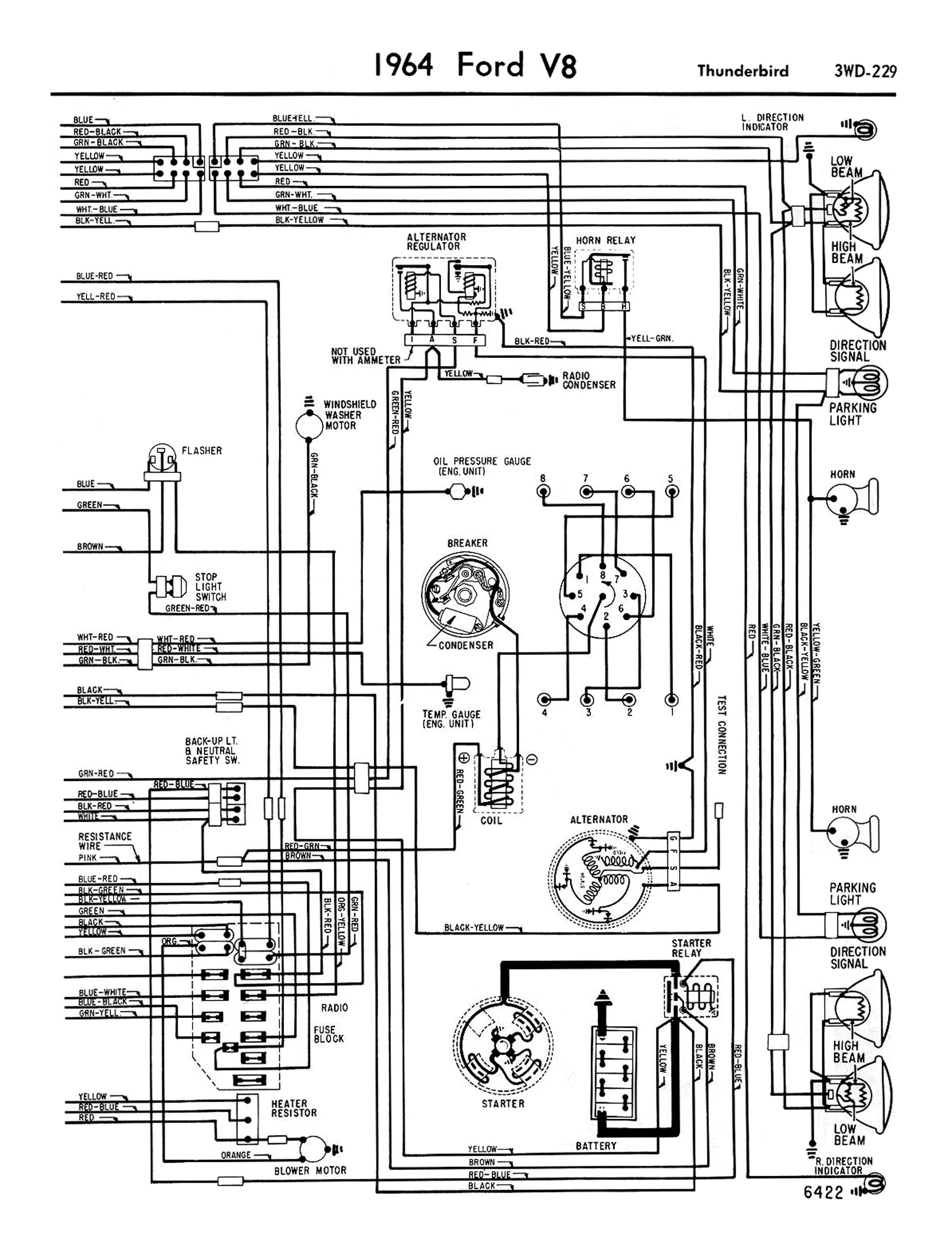 1964 Ford Thunderbird Wiring Diagram For Brake And Taillights