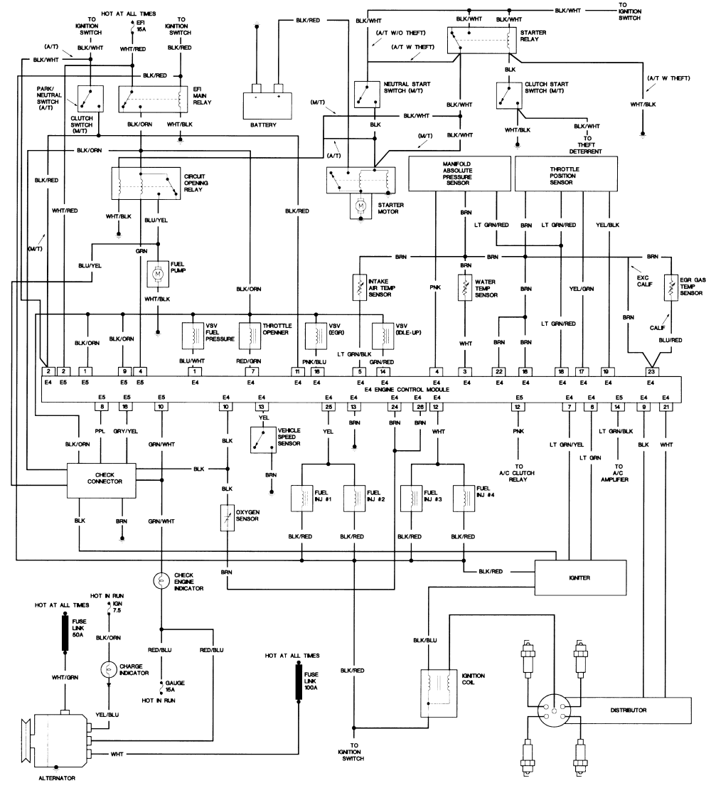 1994 Tercel Speaker Wiring Diagram 1993 toyota paseo stereo wiring diagram 