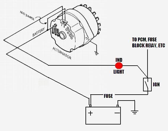 B+ Battery Cable From Alternator To Battery Wiring Diagram