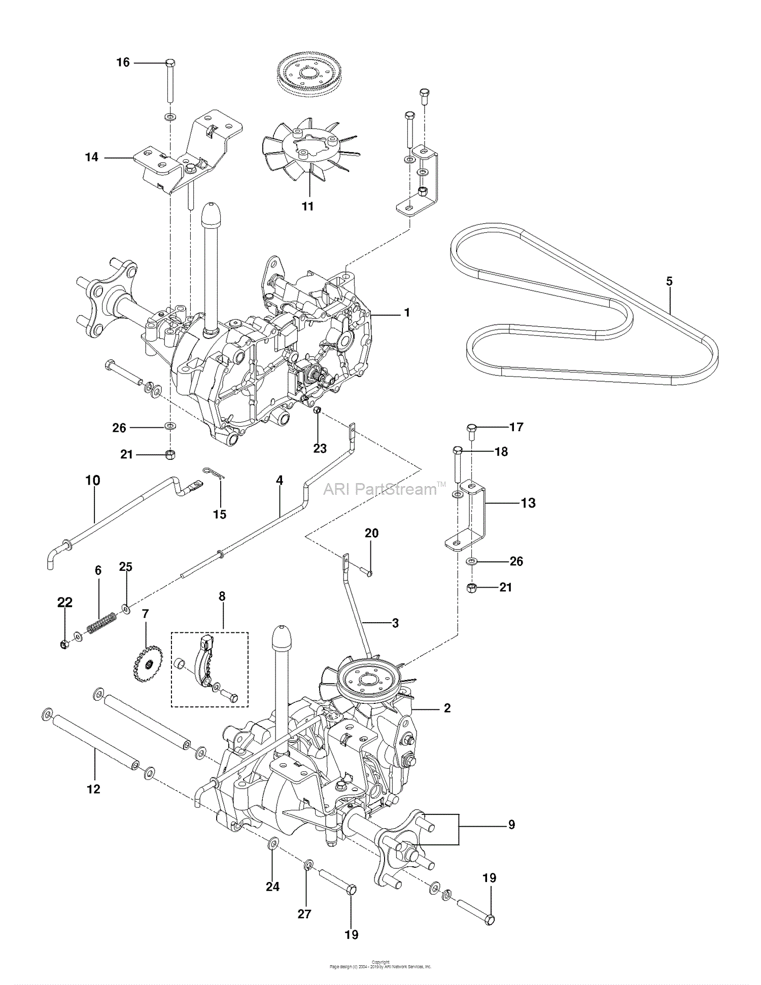 Diagram Of Drive Belt For Husqvarna Rz4623 0832