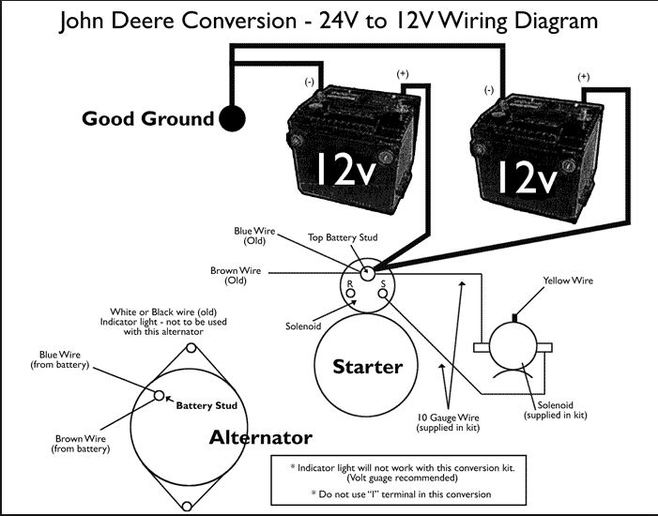 John Deere 4020 24v To 12v Conversion Wiring Diagram