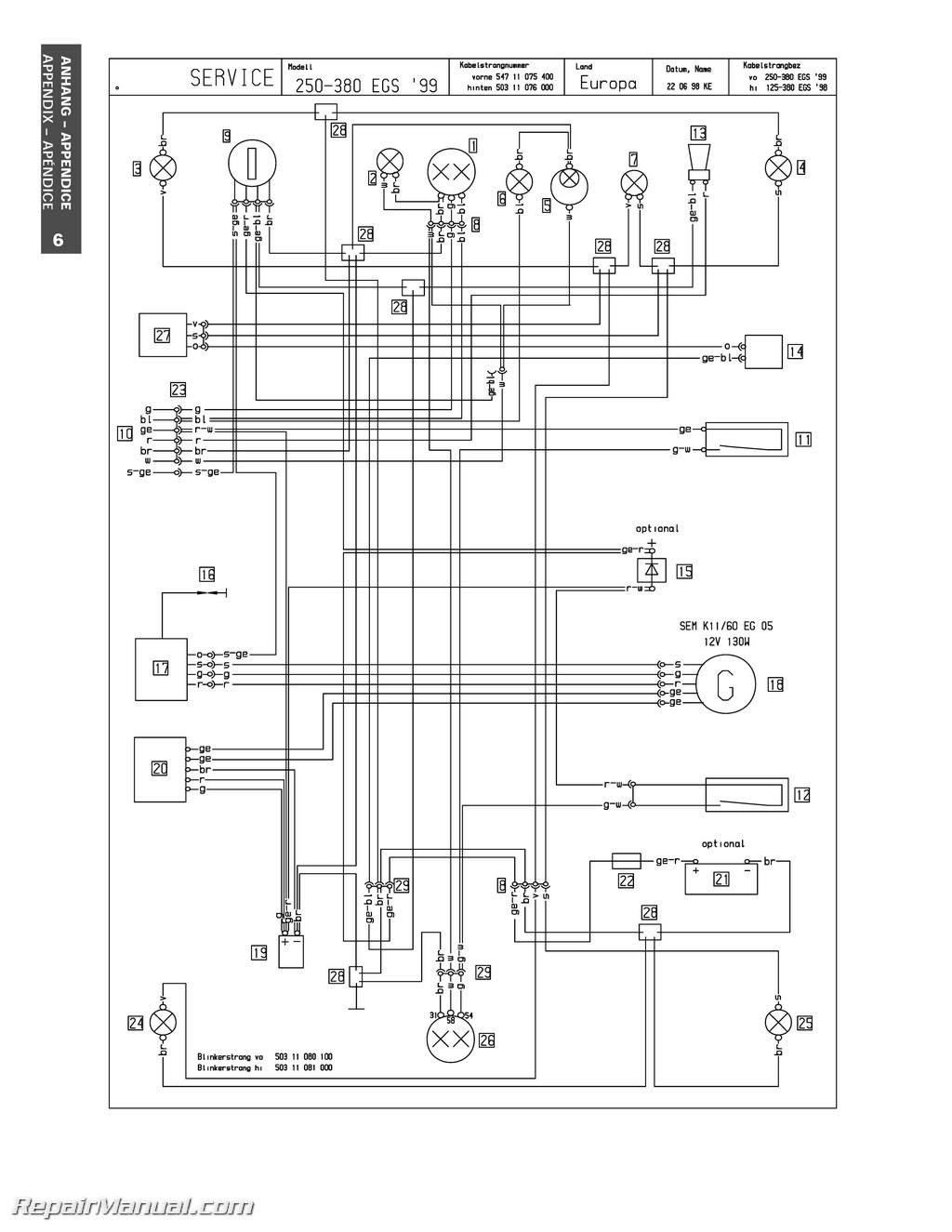 Ktm Light Switch Wiring Diagram