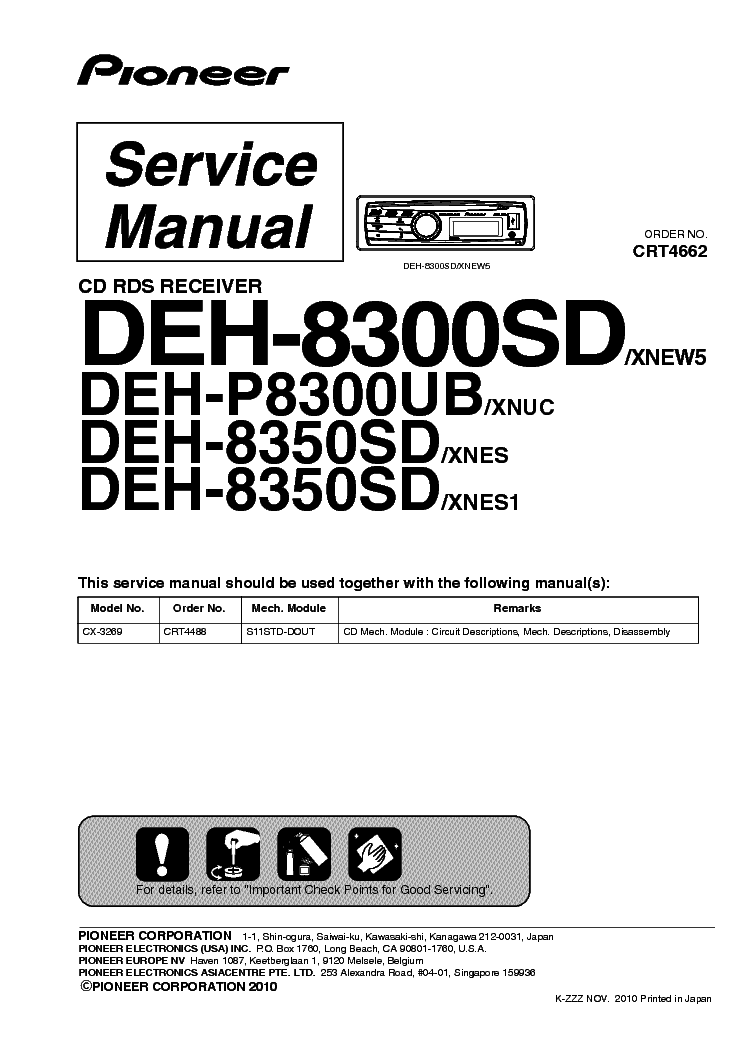 Pioneer Deh-1100Mp Car Stereo Wiring Diagram from wiringall.com