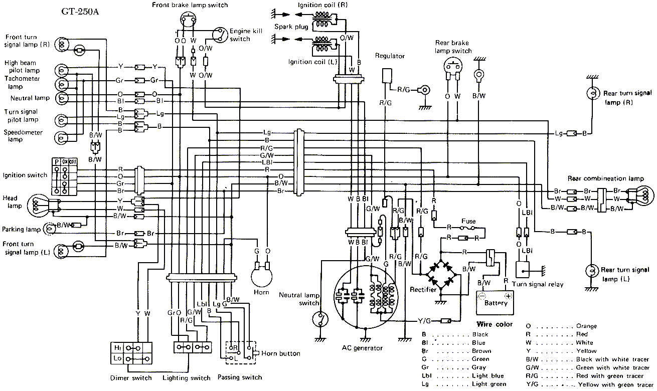 Suzuki T500 Wiring Diagram