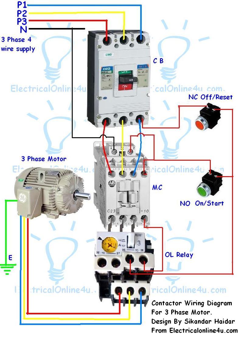 Wiring Diagram For A Starter Controlling A 480v Motor With ...