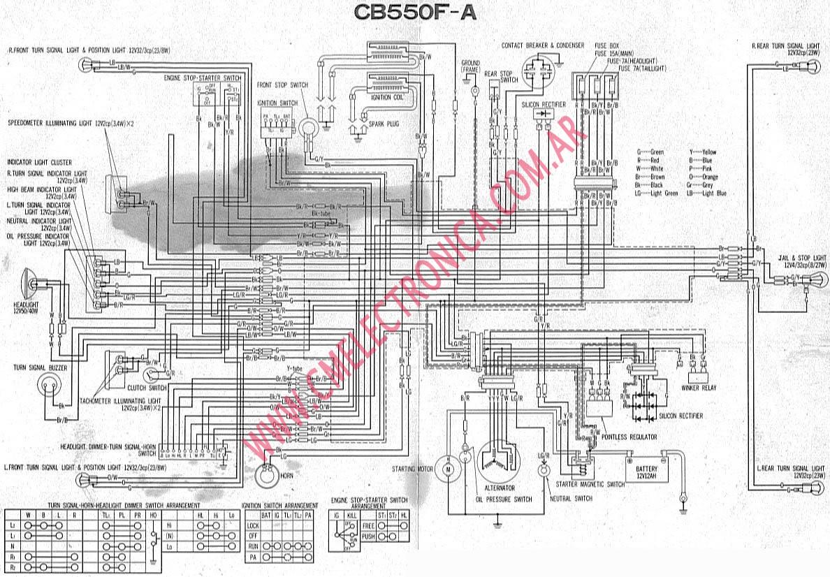 1976 Honda Cb550 Wiring Diagram