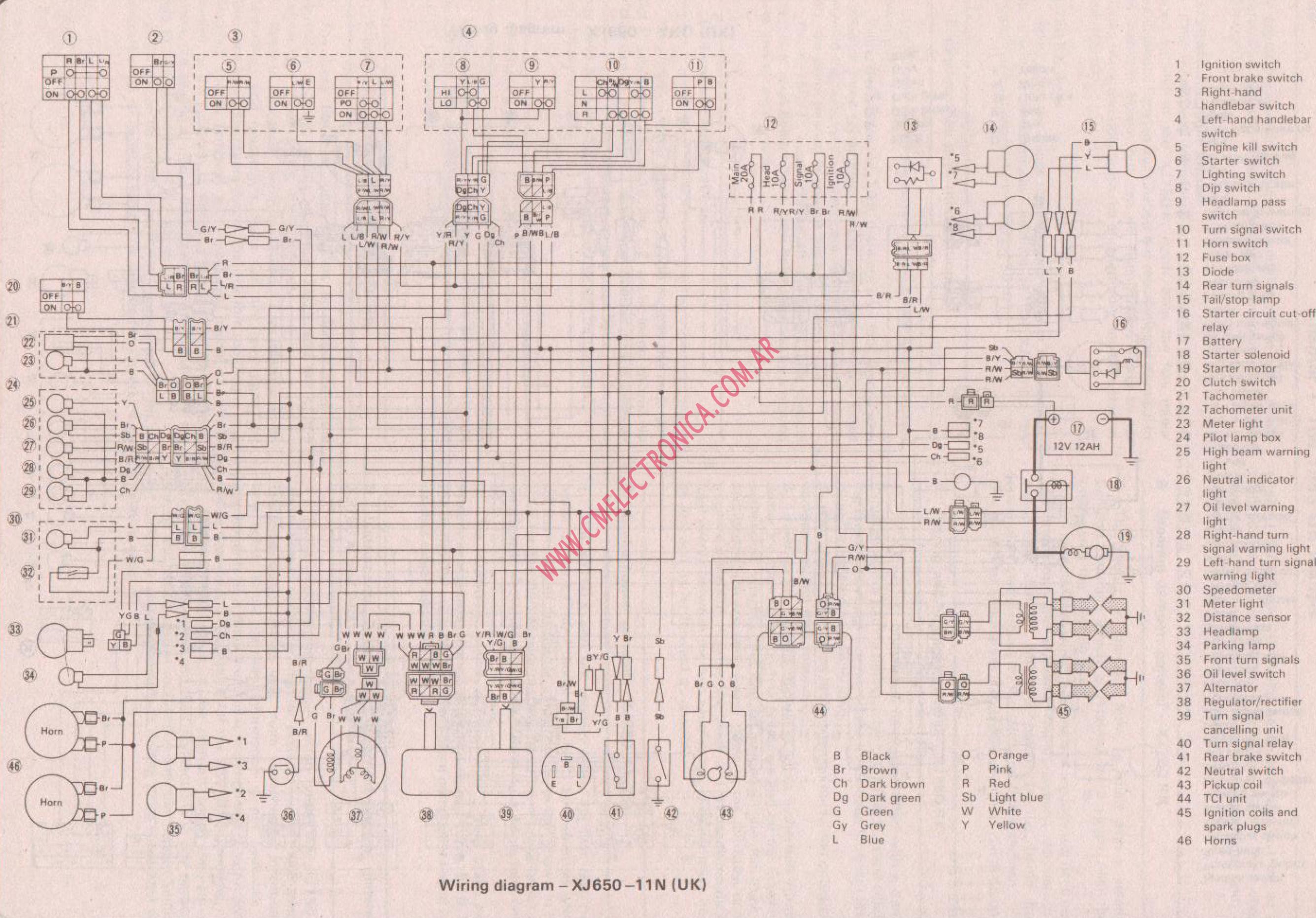 1981 Yamaha Maxim 650 Diode Wiring Diagram