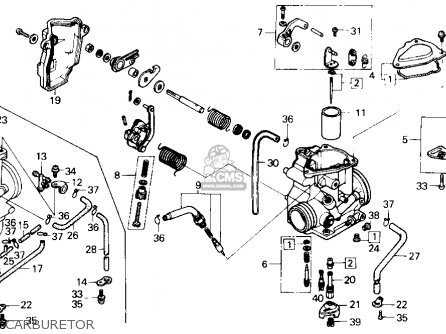 1985 honda fourtrax 250 carburetor diagram