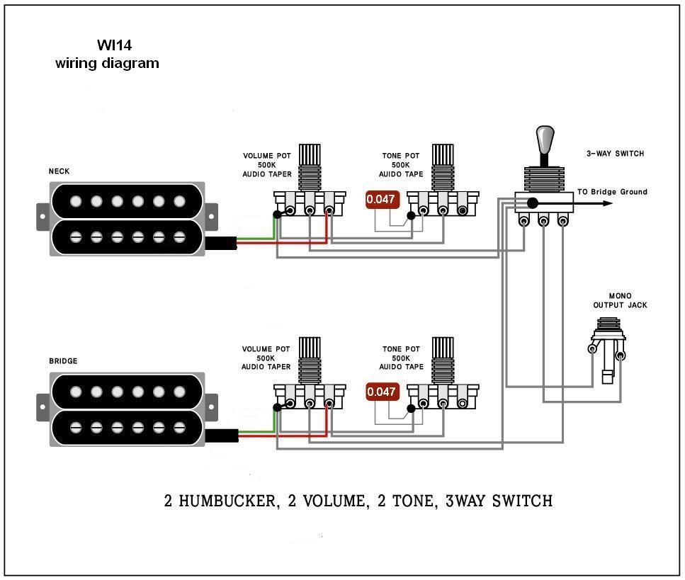 2 Humbucker 1 Volume 2 Tone Standard 5 Way Switch Wiring Diagram