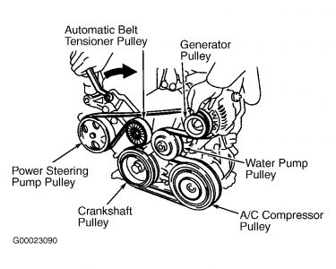 2008 yaris serpentine belt diagram