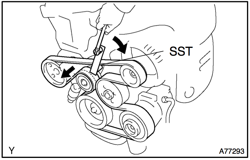 2008 yaris serpentine belt diagram