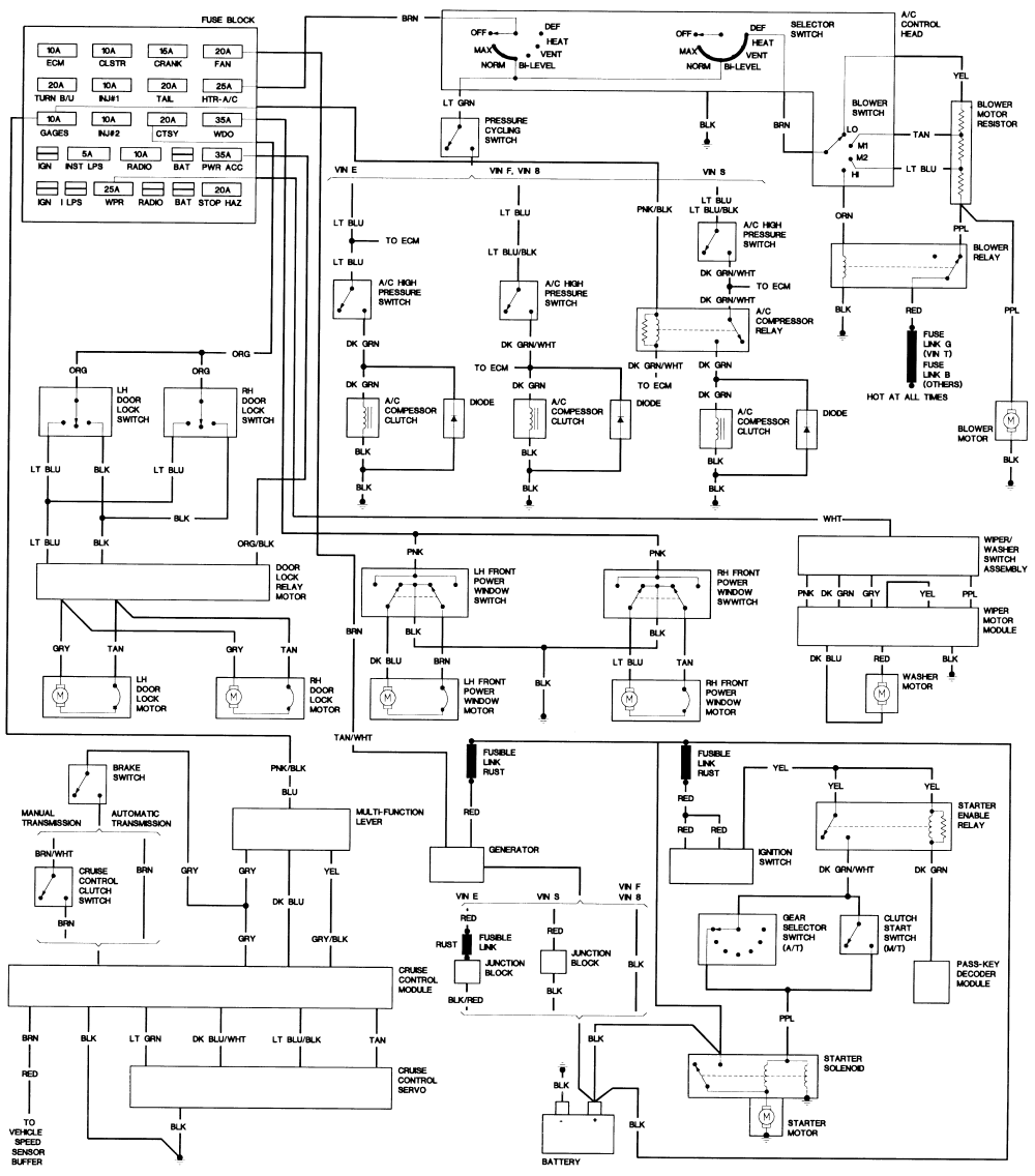2nd gen pontiac firebird wiring diagram