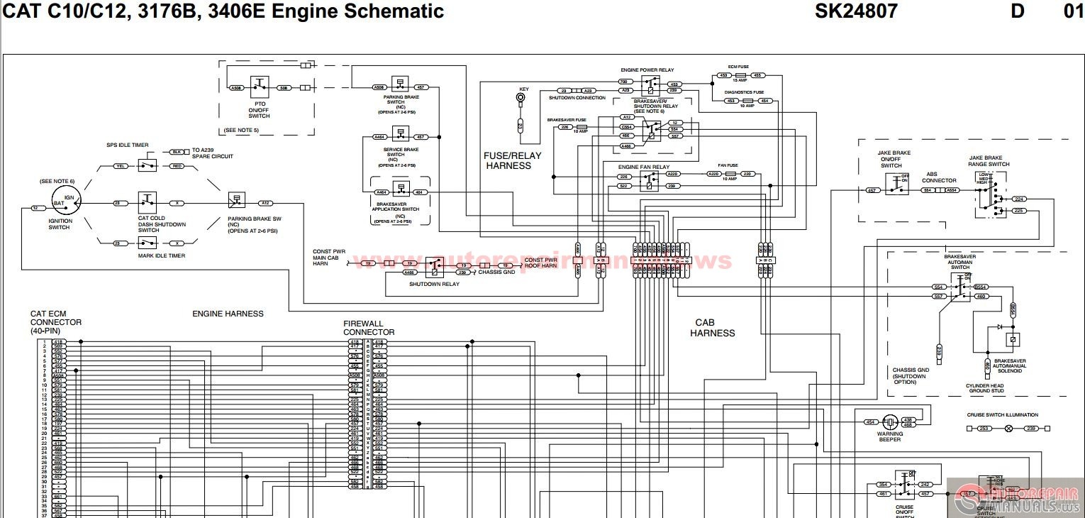 3406e ecm wiring diagram