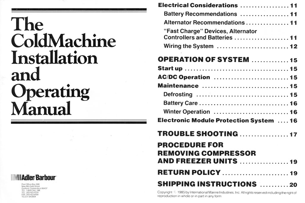 adler barbour cold machine wiring diagram