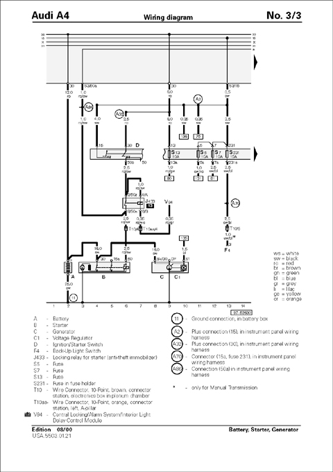 audi efk wiring diagram