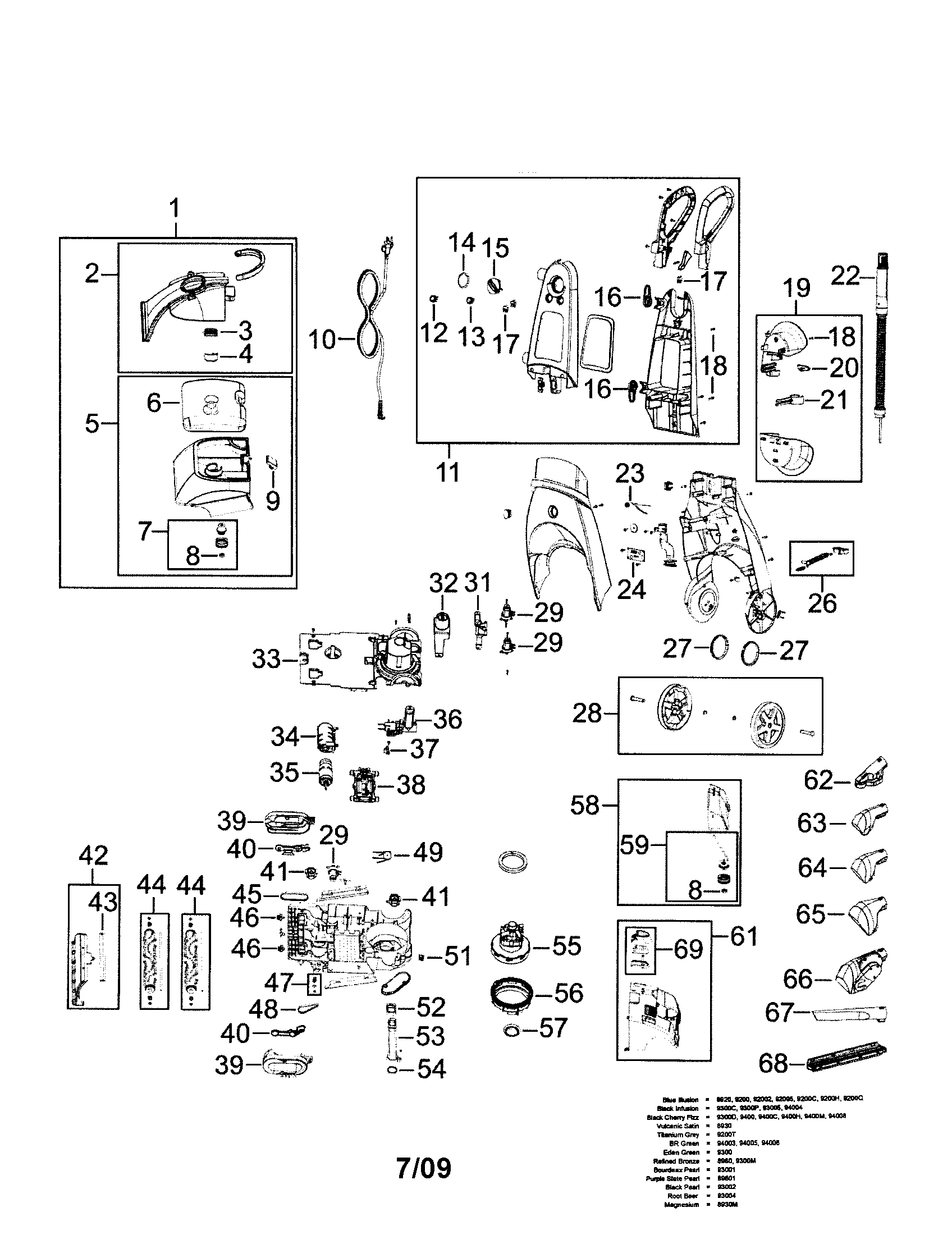 bissell proheat 2x parts diagram