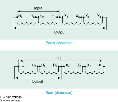 bucking 208v to 240v wiring diagram