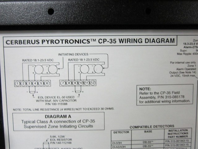 cerberus cp-35 wiring diagram