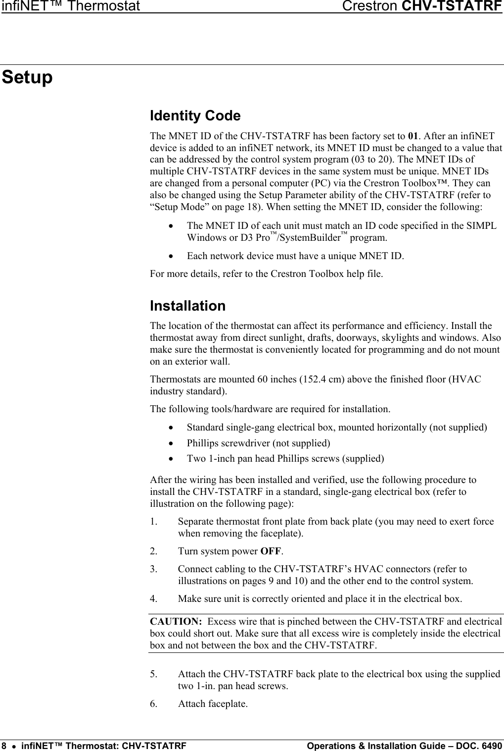 crestron wireless thermostat wiring diagram