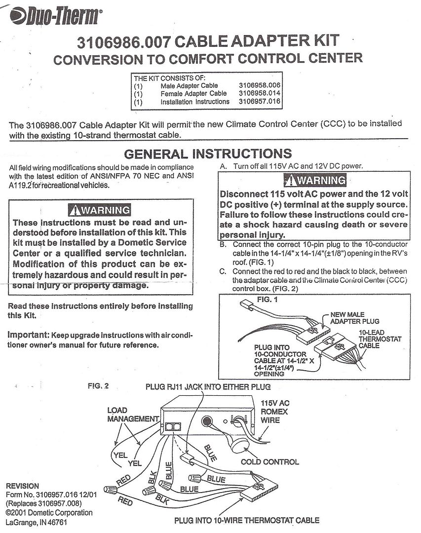 dometic comfort control center 2 wiring diagram