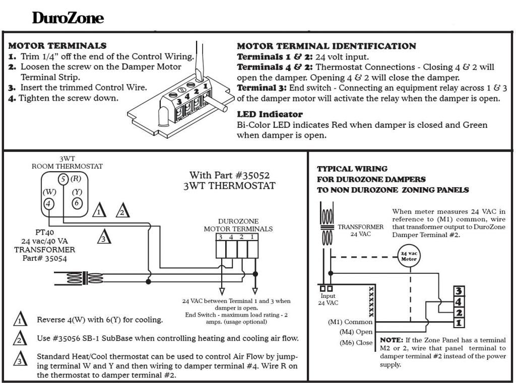 Duro Zone Damper Wiring