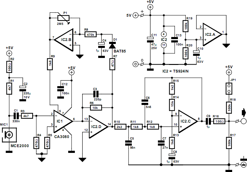 electret microphone cartridge wiring diagram