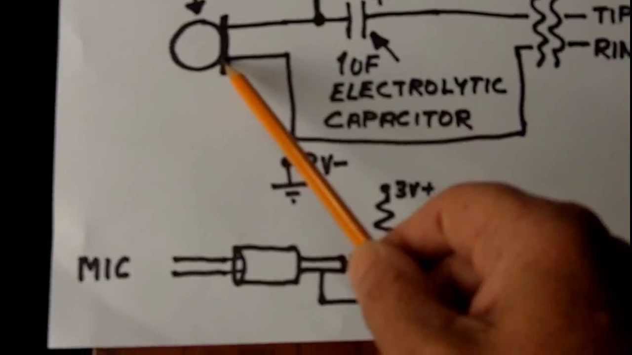 electret microphone cartridge wiring diagram