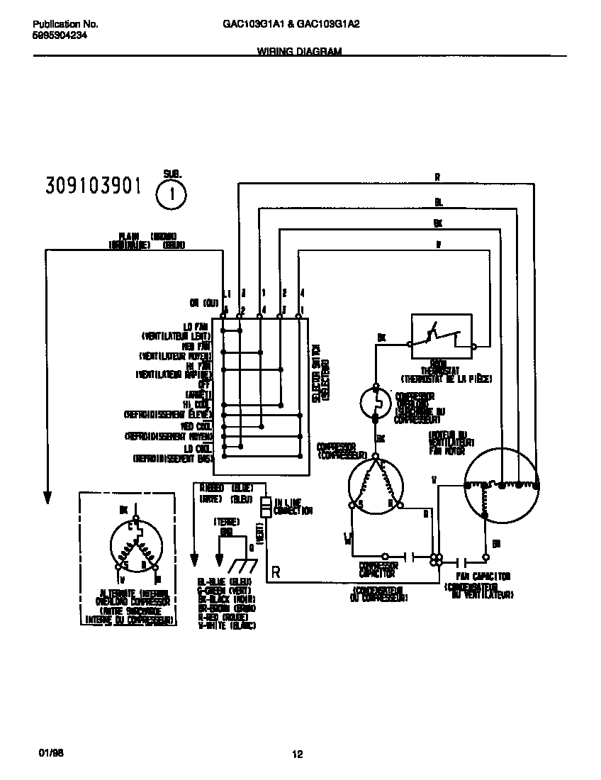 frigidaire lc120f wiring diagram