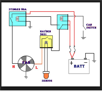 hayden electric fan wiring diagram