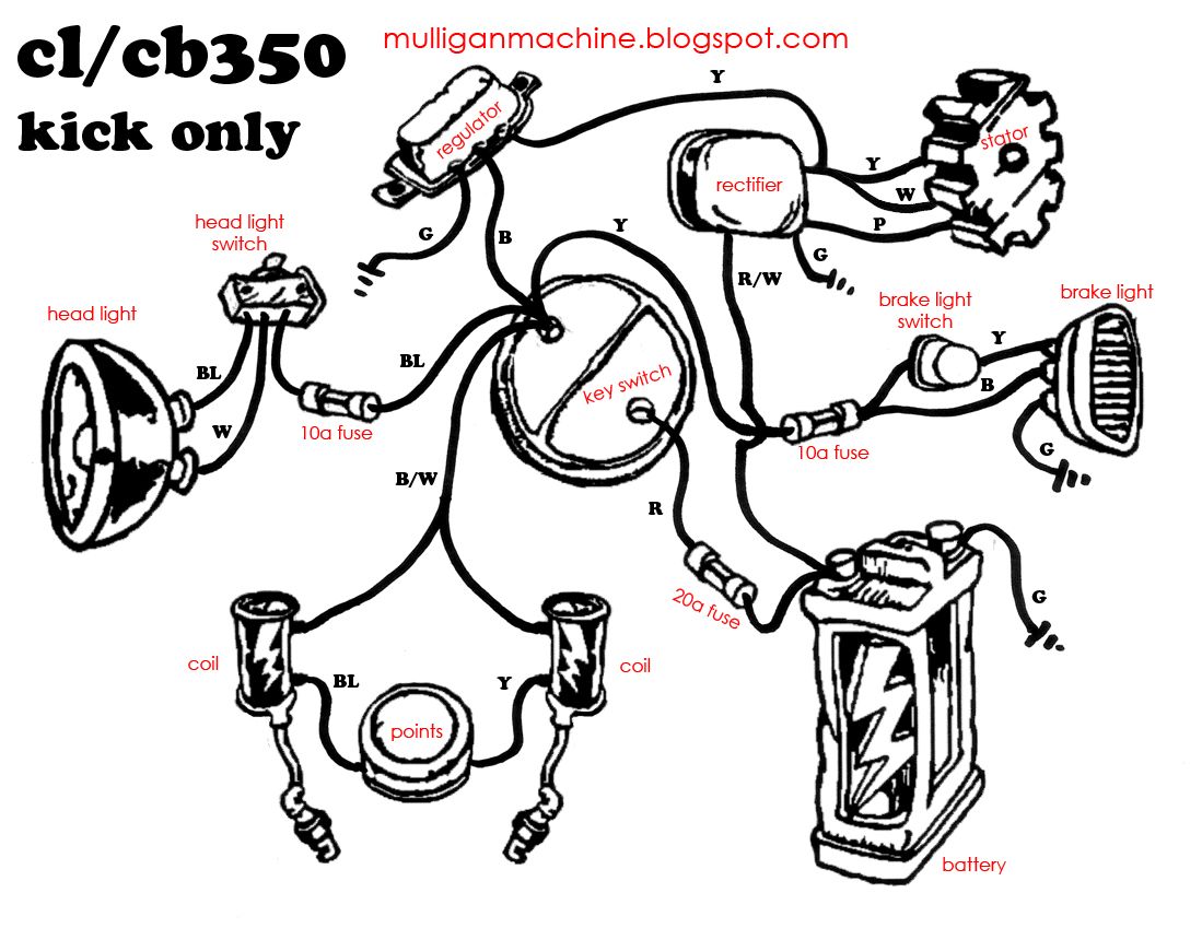 honda cb360 wiring diagram