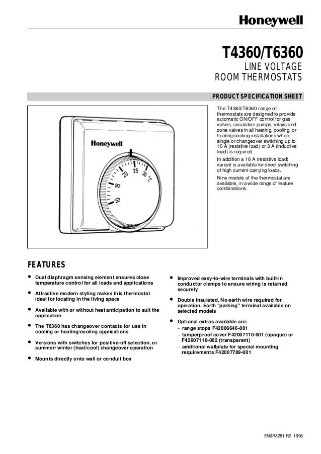 Honeywell T6360b1028 Wiring Diagram