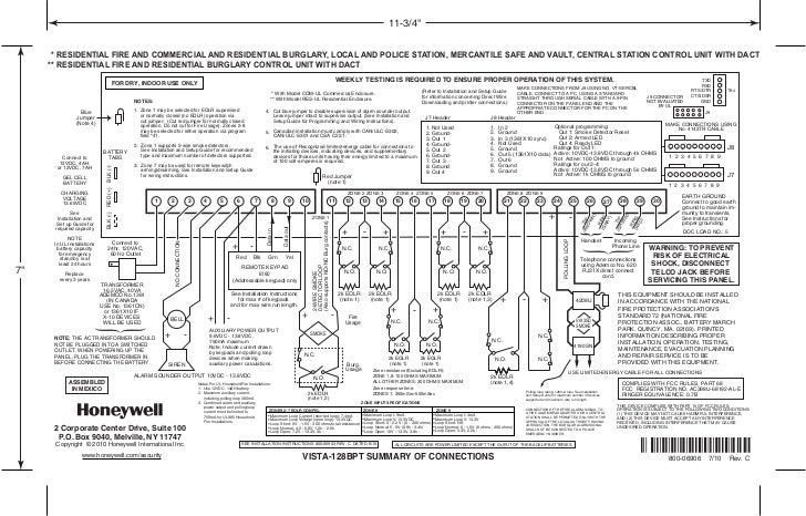 Honeywell Vista 15p Wiring Diagram