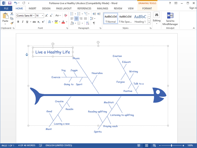 how to draw fishbone diagram in word how to draw fishbone diagram in word