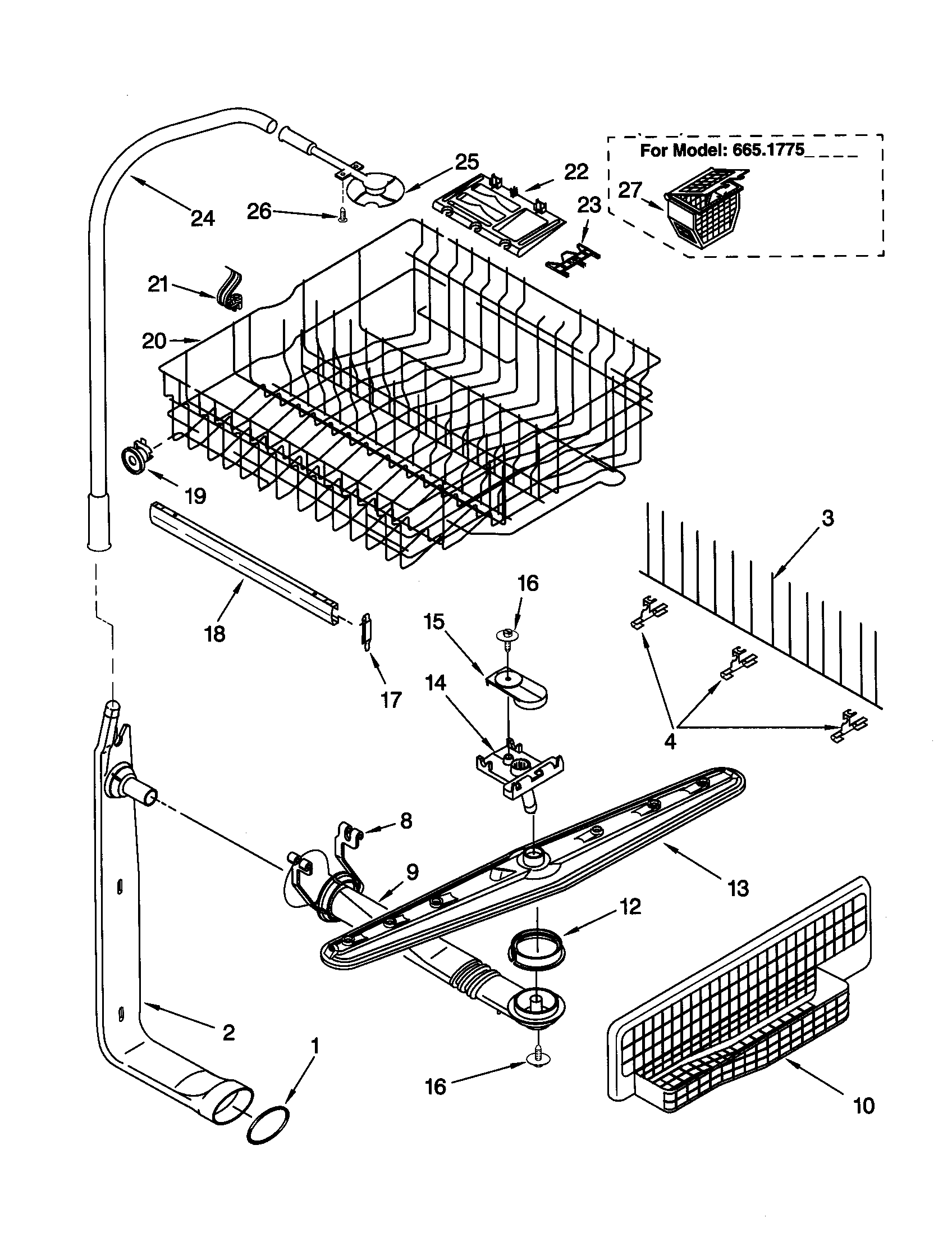 kenmore dishwasher model 665 parts diagram kenmore dishwasher model 665 parts diagram