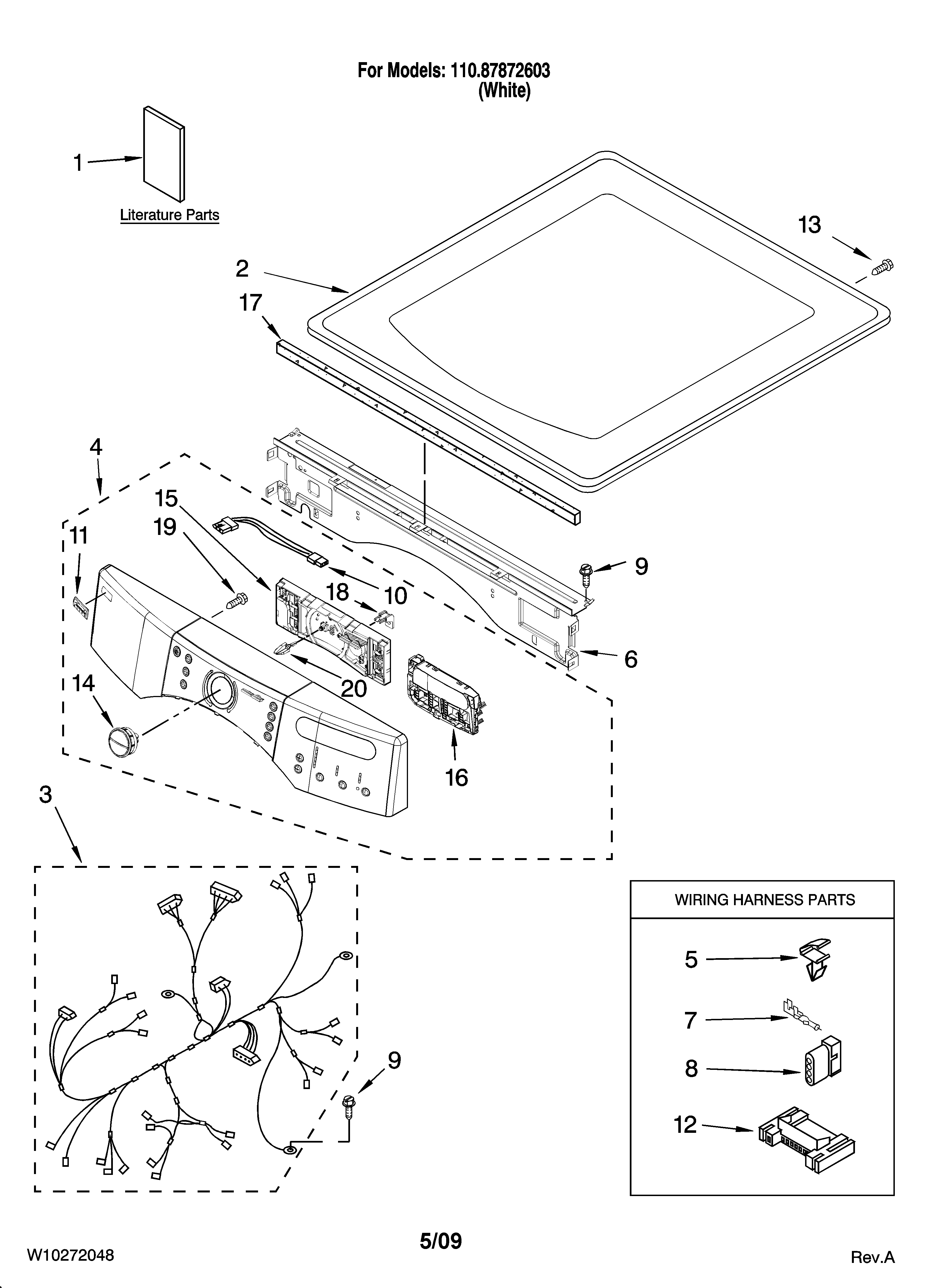 kenmore elite he3 dryer parts diagram