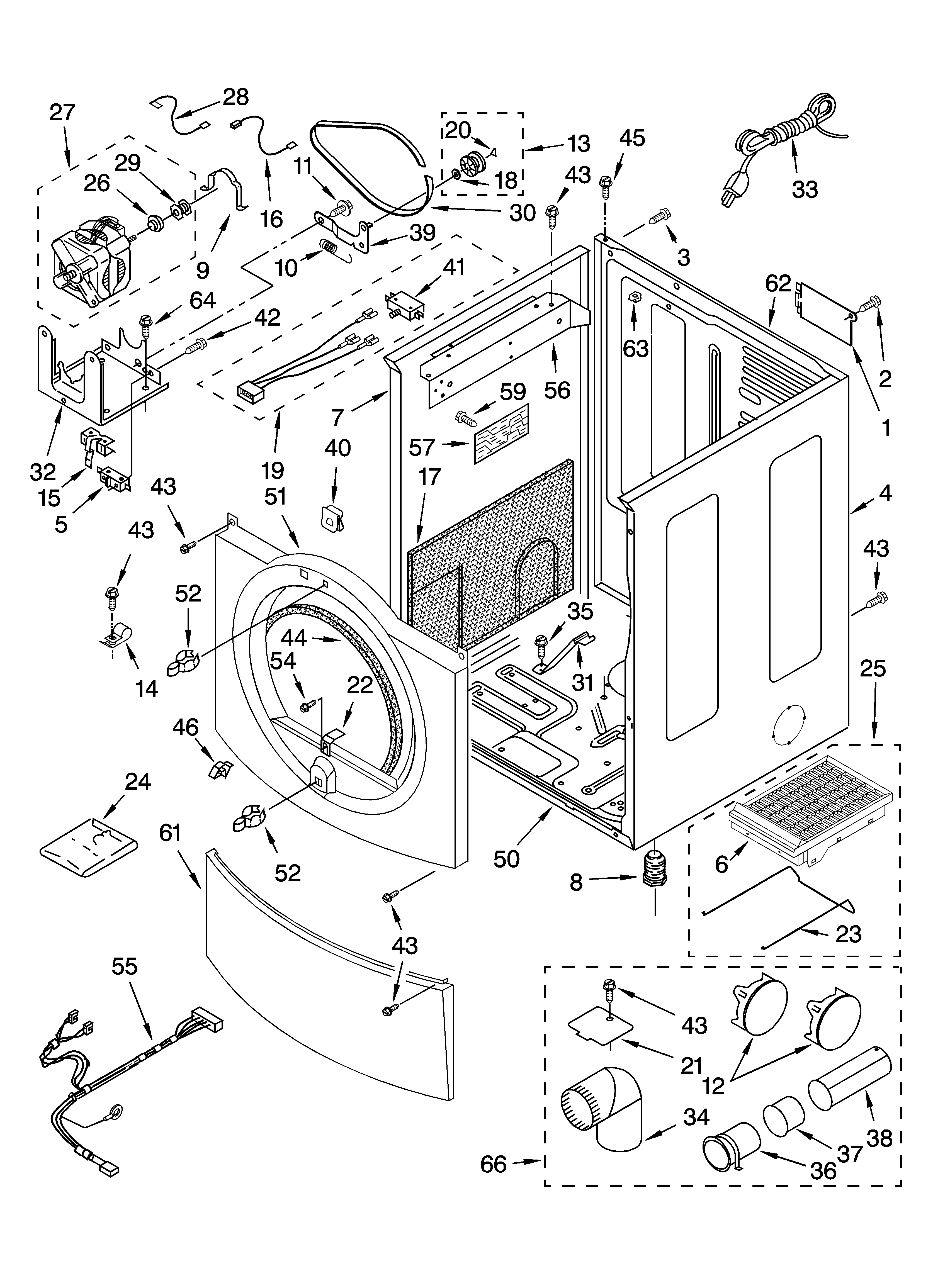 kenmore elite he3 dryer parts diagram