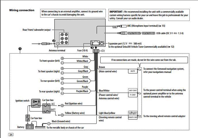 kenwood ddx616 wiring diagram