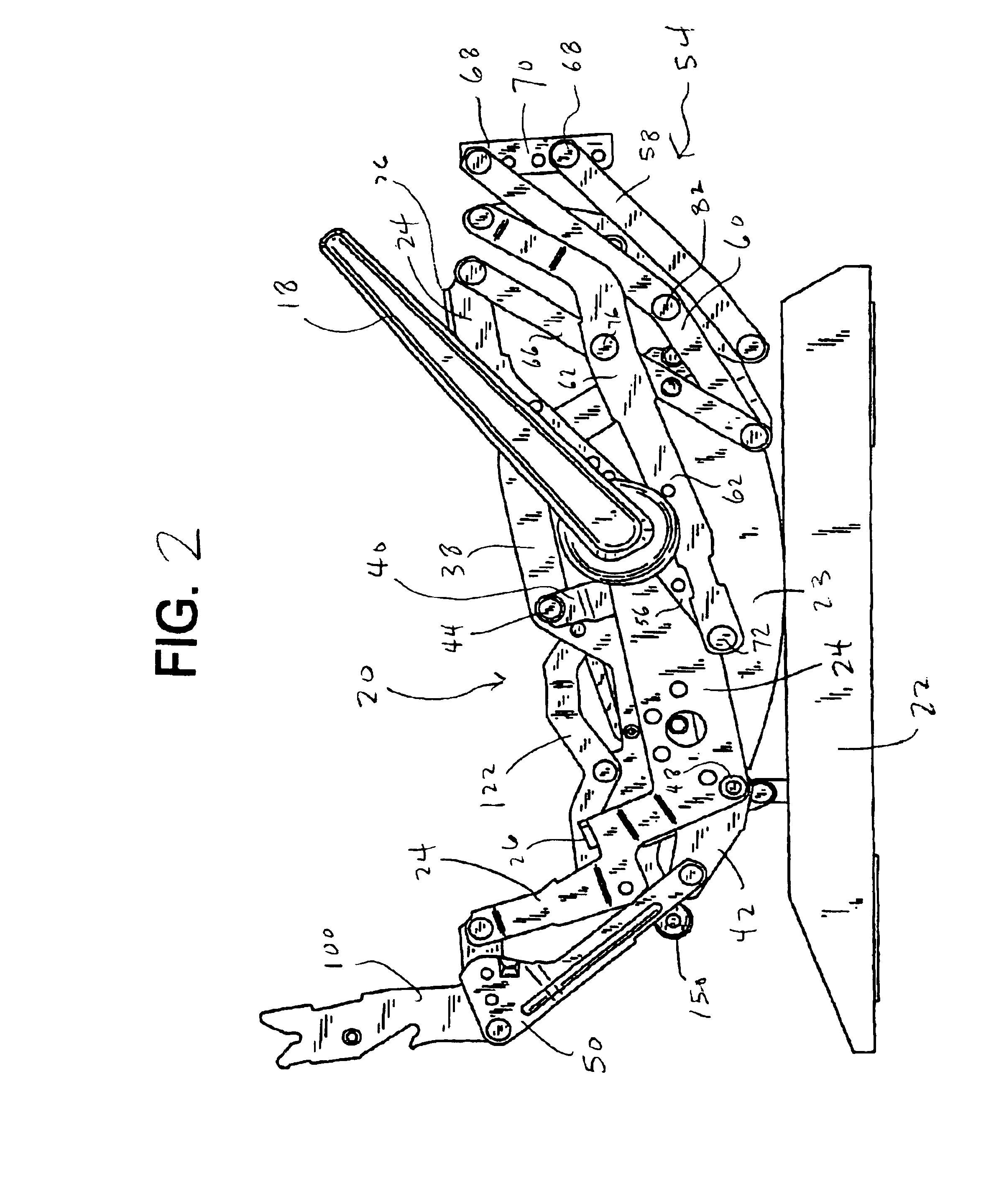 lazy boy recliner mechanism diagram