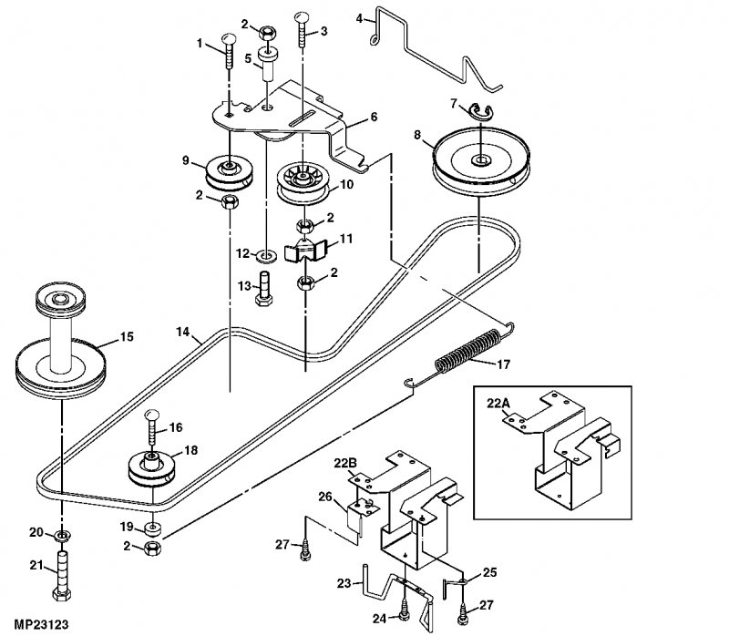 lt155 belt diagram
