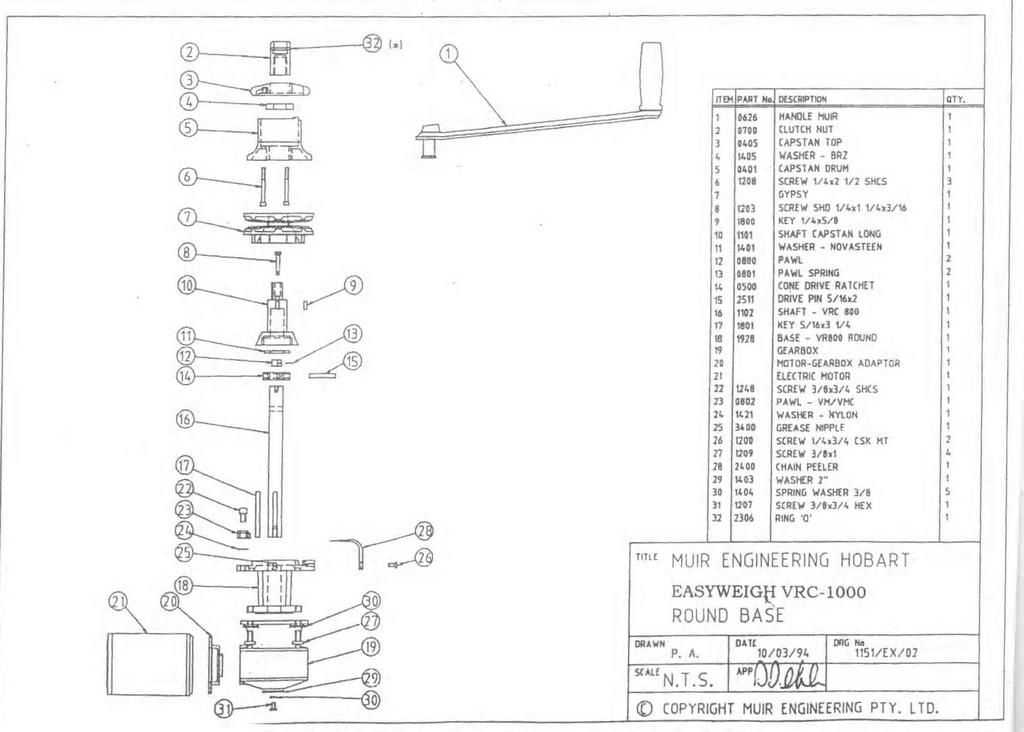 Maxwell Windlass Parts Diagram