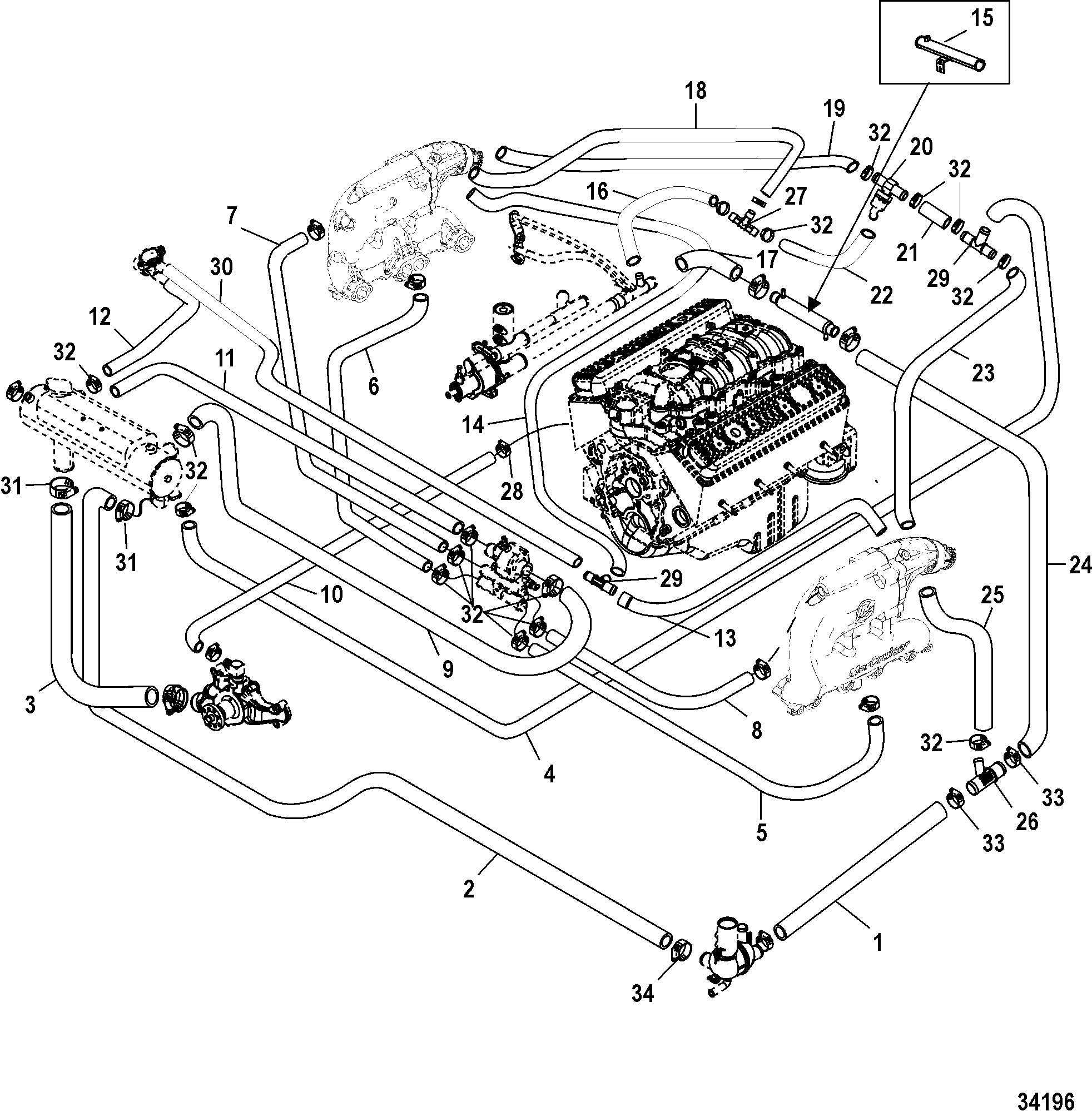 mercruiser 3.0 cooling system diagram
