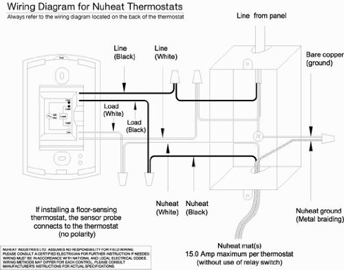 nuheat thermostat wiring diagram