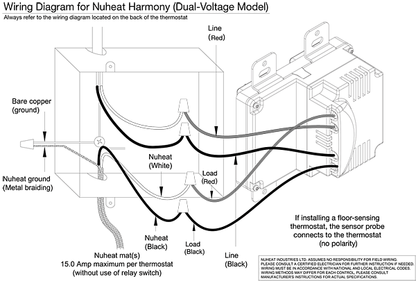 nuheat thermostat wiring diagram