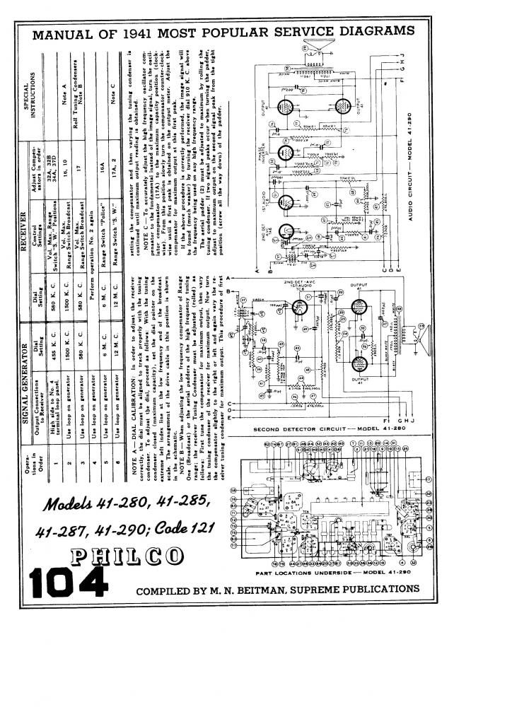 philco el-117 wiring diagram
