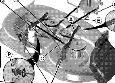 poulan pro deck belt diagram