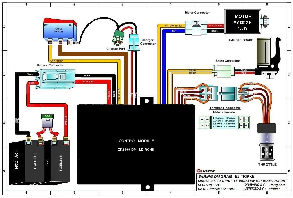 razor e300 scooter battery wiring diagram