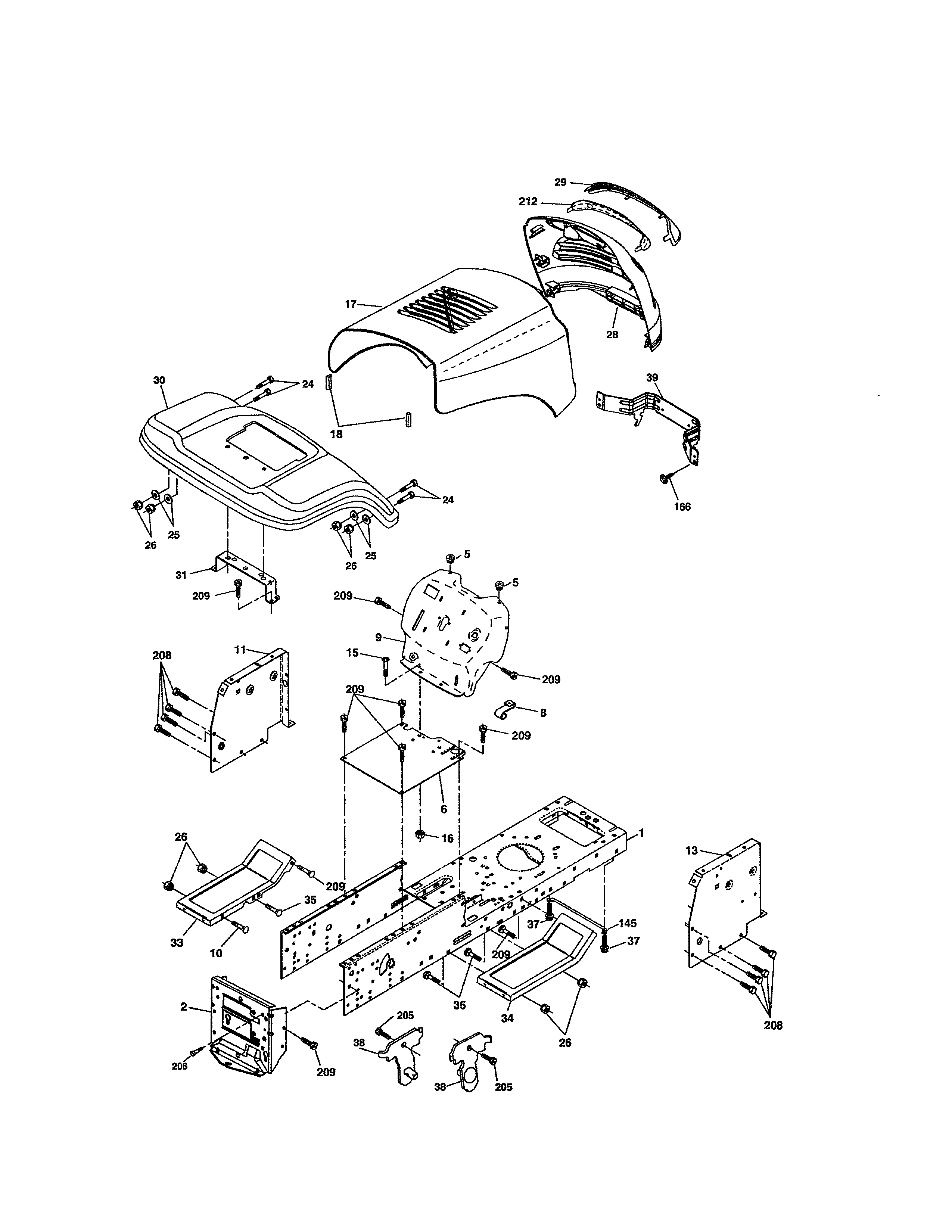 sears 247204450 tractor wiring diagram