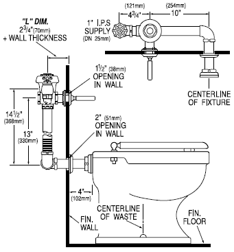 sloan flushometer parts diagram