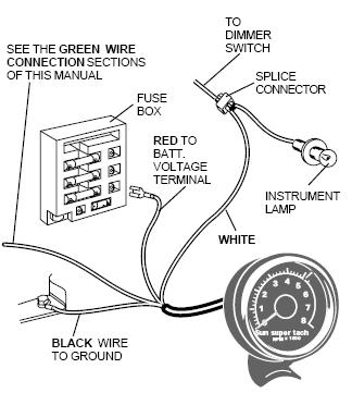 sun super tach wiring diagram