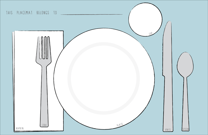 table setting diagram placemat table setting diagram placemat